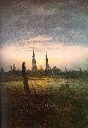 Caspar David Friedrich City at Moonrise oil on canvas